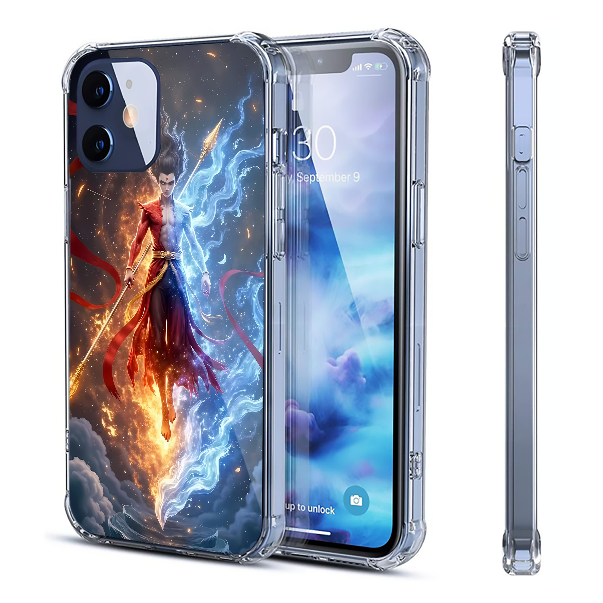 （画像用） Ne Zha 2 ナタ 魔童の大暴れ 【iPhone 12シリーズ対応】透明スマホケース（クリアソフトケース）